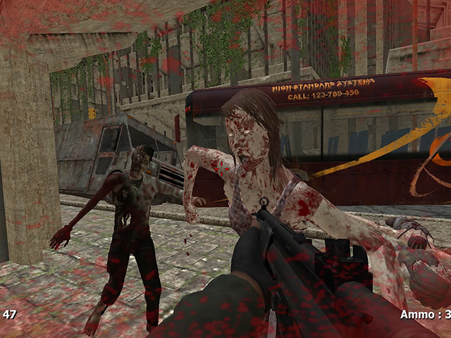 Zombies In Ruined City